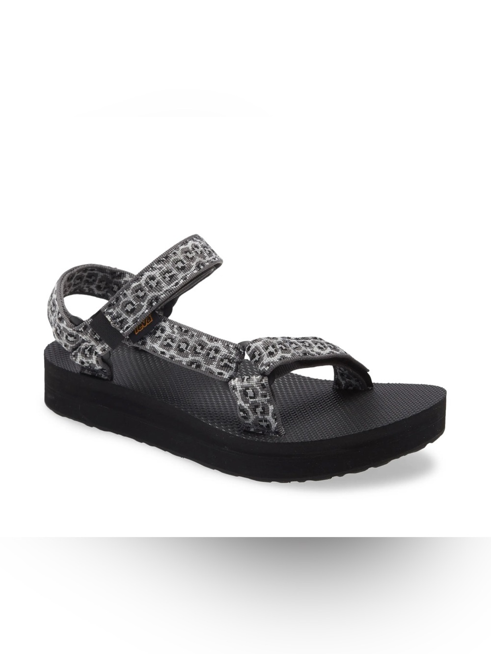 Teva Midform Universal Dorinda White Black Leopard Size 7 Animal Print Outdoors